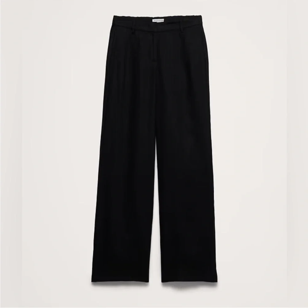 NWT! Banana Republic The Everyday Wide-Leg Pant in Linen- 🖤Medium Tall 892686